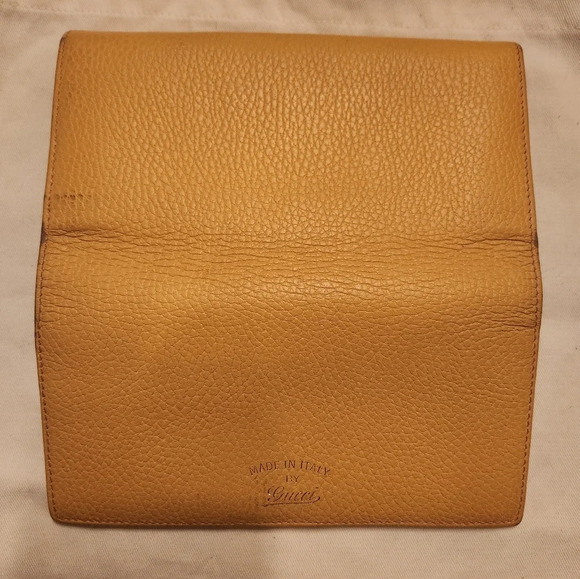 Gucci Orange Pebbled Leather Vintage Long Wallet - Picture 14 of 15